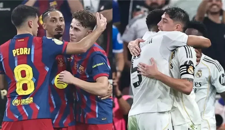 تابعوا الكلاسيكو مباشرة الآن.. مشاهدة مباراة برشلونة ضد ريال مدريد بث مباشر في نهائي كأس السوبر الإسباني 2026 | التشكيل والقنوات الناقلة