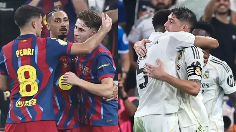 تابعوا الكلاسيكو مباشرة الآن.. مشاهدة مباراة برشلونة ضد ريال مدريد بث مباشر في نهائي كأس السوبر الإسباني 2026 | التشكيل والقنوات الناقلة