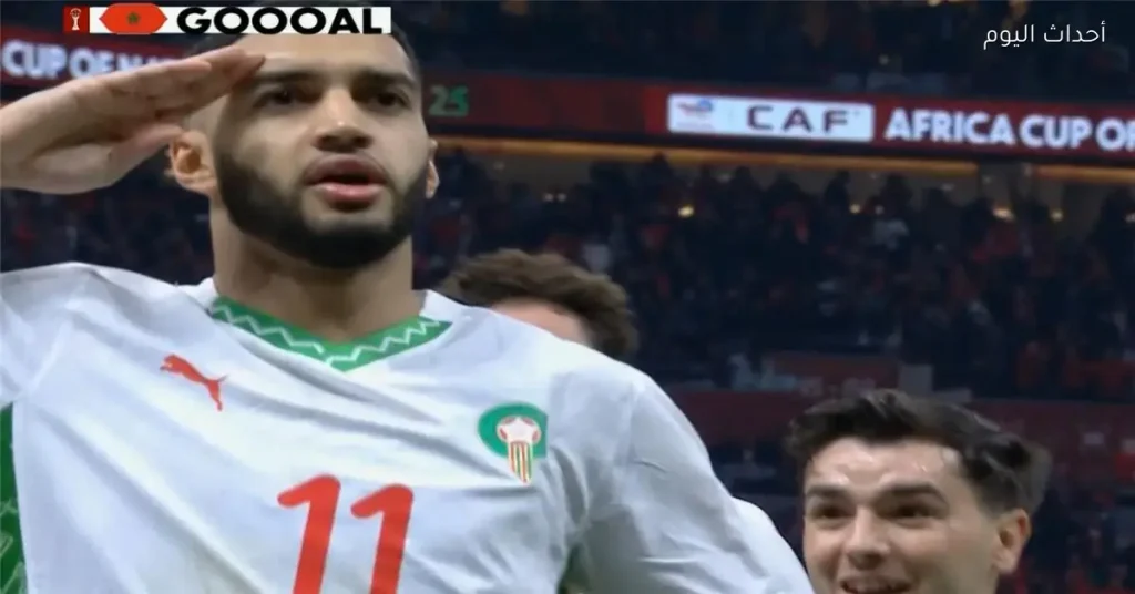 صيباري يوقع الهدف الثاني للمغرب في مرمى الكاميرون