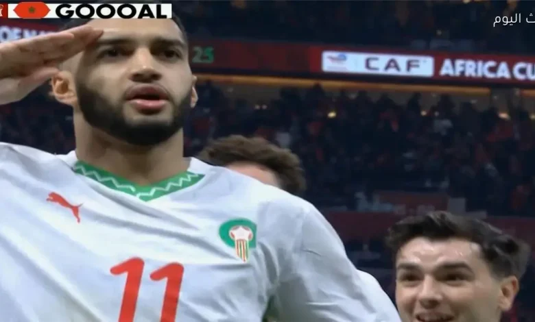 صيباري يوقع الهدف الثاني للمغرب في مرمى الكاميرون