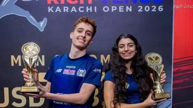 مصر تحصد لقبَي بطولة ريتش فينوس المفتوحة للإسكواش بن卓ه تاريخي