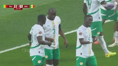ندياي يسجل الهدف الأول للسنغال في المباراة ضد مالي بكأس أمم أفريقيا