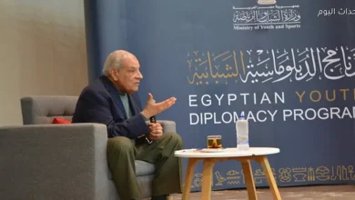 وزير الرياضة يشارك في محاضرة إبراهيم محلب لتبادل الخبرات الوطنية مع الشباب