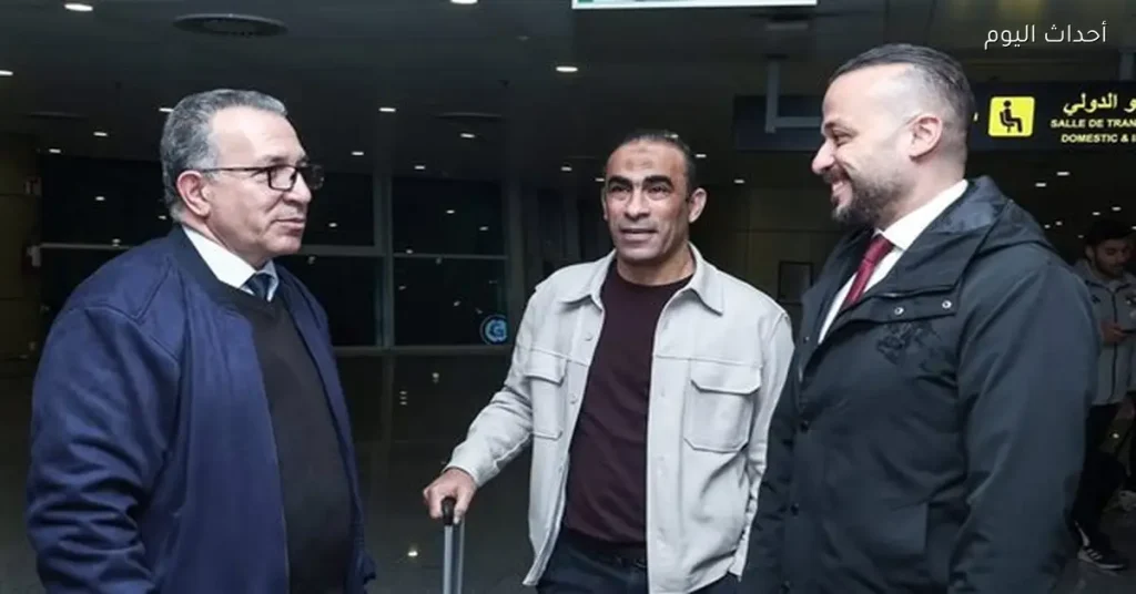 استقبال سفير مصر لبعثة الأهلي برئاسة الجارحي لدى وصولها إلى الجزائر