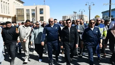 وزير الرياضة ومحافظا الوادي الجديد ومطروح يشاركون في فعالية «صحتك في المشي»