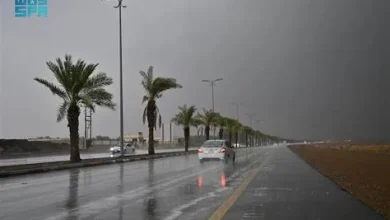 أمطار غزيرة تتساقط على الدمام ومحافظات المنطقة الشرقية