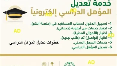 خطوات تفصيلية لتعديل المؤهل الدراسي في أبشر 1447 هـ