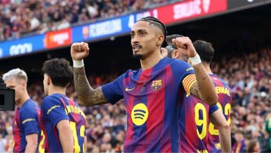 فيديو حصري: تألق رافينها يسجل هاتريك ويقود برشلونة لاكتساح إشبيلية بخماسية في الدوري الإسباني