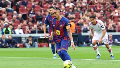 فيديو حصري: رافينها يفتح التسجيل لبرشلونة في شباك إشبيلية بالدوري الإسباني