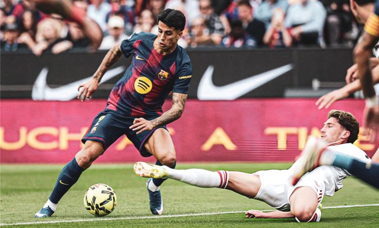 <p><strong>فيديو حصري: كانسيلو يحرز الهدف الخامس لبرشلونة أمام إشبيلية</strong></p>