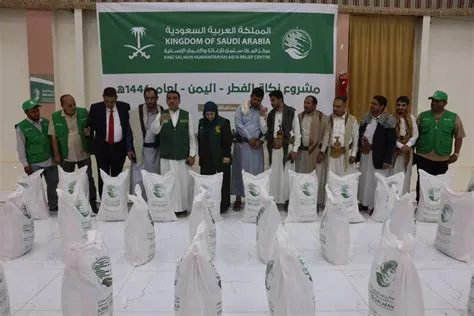 مركز الملك سلمان للإغاثة يطلق مشروعاً لتوزيع زكاة الفطر على 3 آلاف أسرة في مأرب