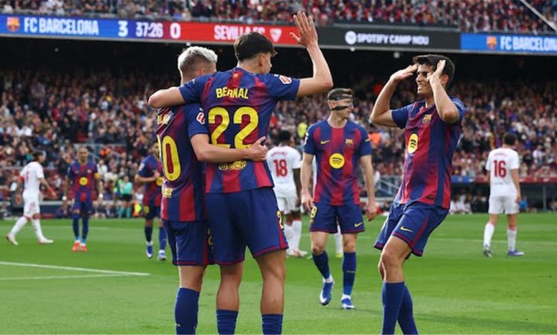 موعد مباراة برشلونة المقبلة بعد انتصاره على إشبيلية في الدوري الإسباني