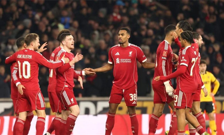 موعد مباراة ليفربول المقبلة بعد انتصاره على ولفرهامبتون في كأس الاتحاد الإنجليزي