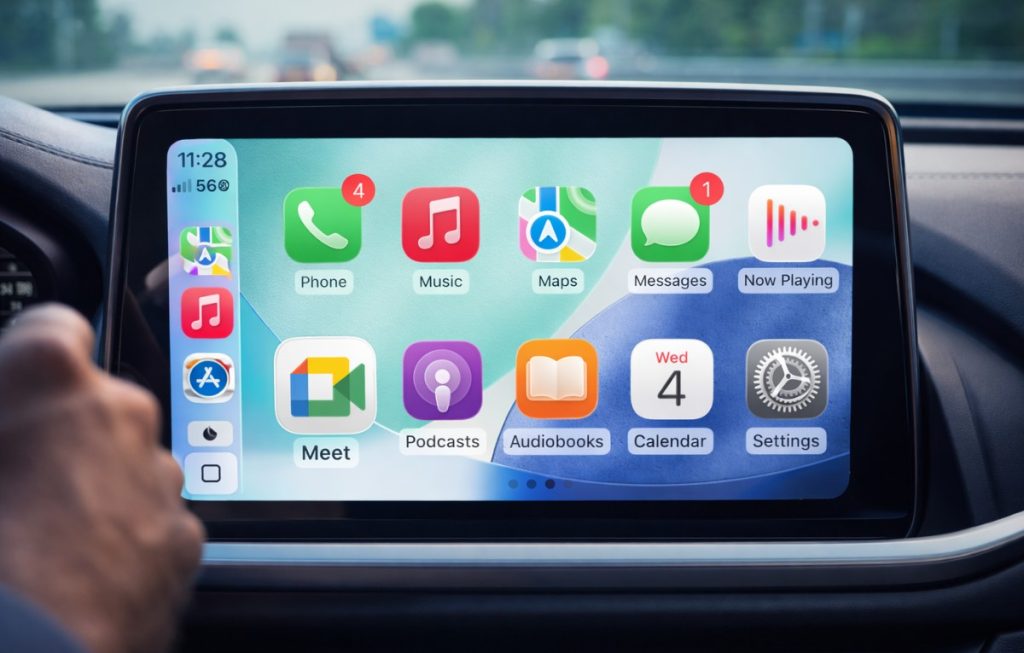 تطبيق جوجل Meet يتيح الاجتماعات من داخل السيارة عبر CarPlay