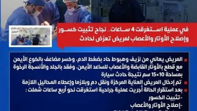 جراحة معقدة تستعيد الحركة لمريضة في الثمانين من عمرها