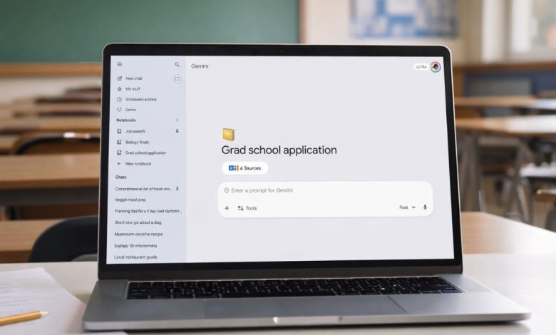 جوجل تطلق ميزة الدفاتر في Gemini لتنظيم الملفات والمحادثات في منصة واحدة