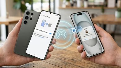 سامسونج تعزز ميزة AirDrop لتبادل الملفات مع هواتف آيفون