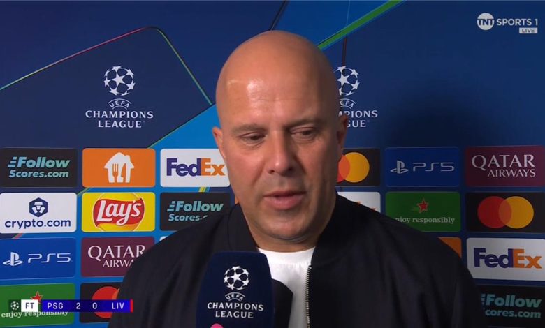 سلوت يوضح أسباب استبعاد محمد صلاح من مواجهة ليفربول وباريس سان جيرمان