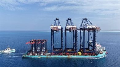 وزير النقل يعلن وصول 3 أوناش رصيف عملاقة و6 أوناش ساحة لمحطة سفاجا 2