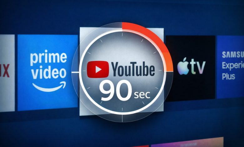 يوتيوب تبدأ اختبار إعلانات غير قابلة للتخطي تستمر 90 ثانية